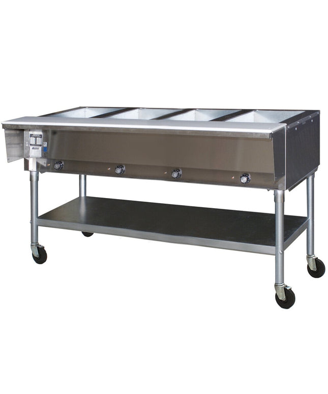 Bàn giữ nóng thức ăn điện di động Eagle Group PDHT4 bốn khay - lòng hở, 120V