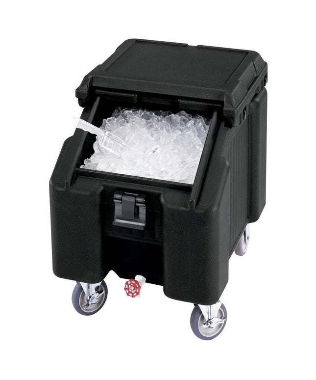 Thùng đá di động Cambro ICS100L4S110 SlidingLid màu đen - Sức chứa 45 kg