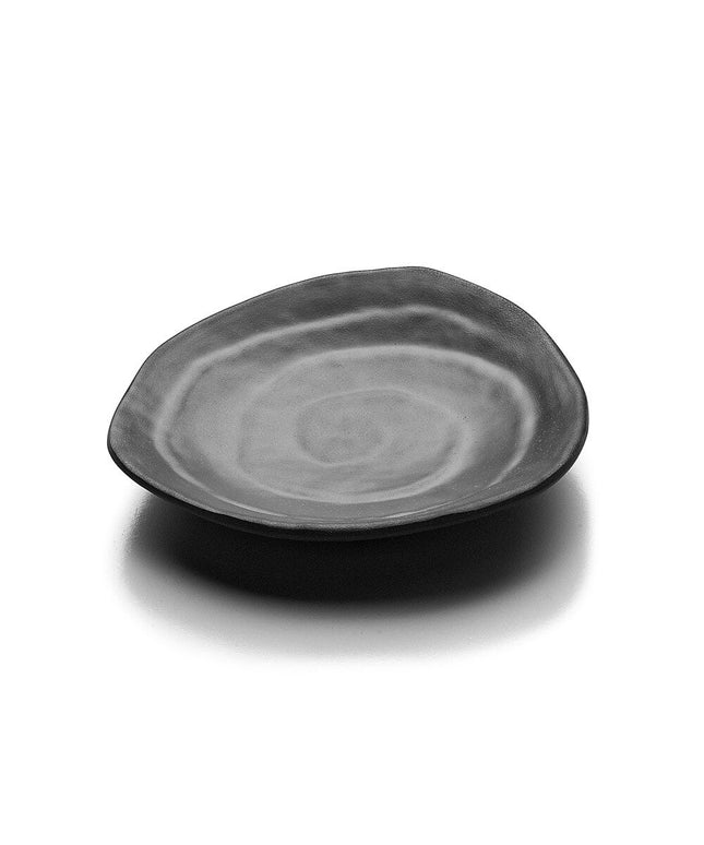 Đĩa tam giác melamine Elite Global Solutions JWT63 Zen viền lượn 11,7 cm đen - Thùng 6 cái