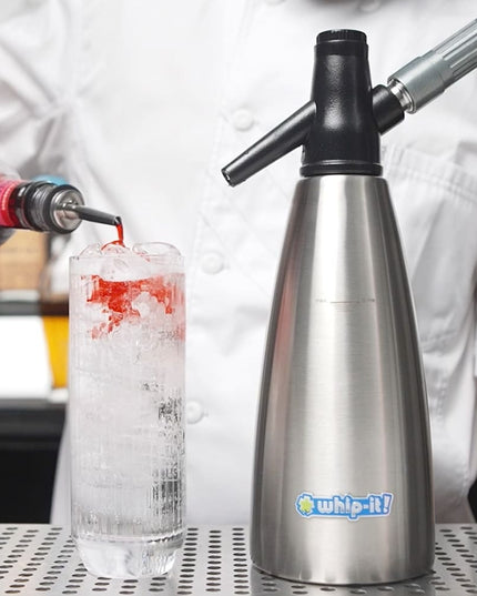 Bình Soda Siphon Whip-It! 1 Lít Thép Không Gỉ, Bạc (DS-SDA-L05-01S)