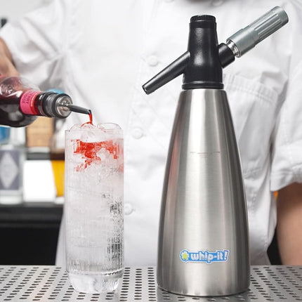 Bình Soda Siphon Whip-It! 1 Lít Thép Không Gỉ, Bạc (DS-SDA-L05-01S)