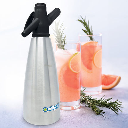 Bình Soda Siphon Whip-It! 1 Lít Thép Không Gỉ, Bạc (DS-SDA-L05-01S)