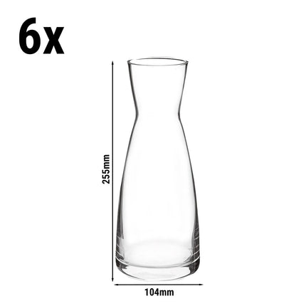 (6 pcs) Bormioli Rocco | Glass Carafe - GGM Gastro Ypsilon - 1L