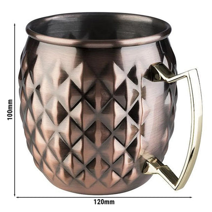 (6 pcs) Coffee Mug GGM Gastro MOSCOW MULE - 500ml - Antique Copper - with Handle