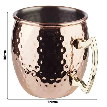 (6 pcs) Coffee Mug GGM Gastro MOSCOW MULE - 500ml - Copper - with Handle