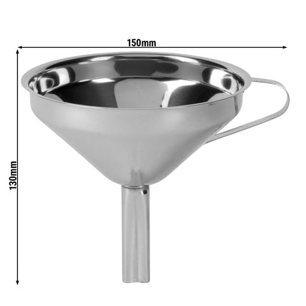 (6 pcs.) FUCHS | DELFIN® waste funnel with sieve - Ø127mm - stainless steel