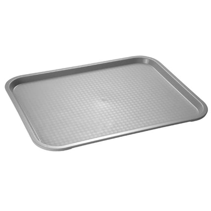(6 pcs) GGM Gastro FAST FOOD Tray - FAST FOOD - Polypropylene - 410x305mm - Height: 25mm - Grey - non-slip surface