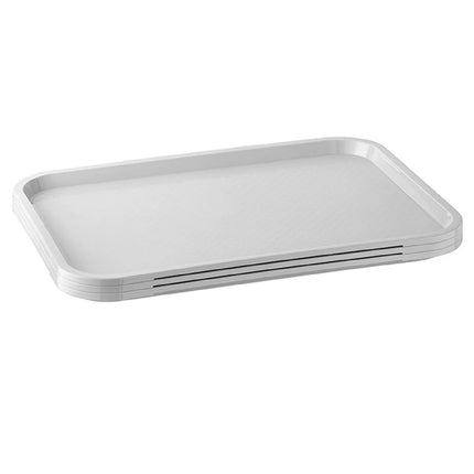 (6 pcs) GGM Gastro FAST FOOD Tray - FAST FOOD - Polypropylene - 410x305mm - Height: 25mm - Grey - non-slip surface