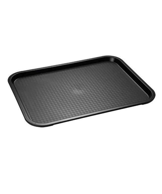 (6 pcs) GGM Gastro FAST FOOD Tray - FAST FOOD - Polypropylene - 450x355mm - Height: 25mm - Black - non-slip surface
