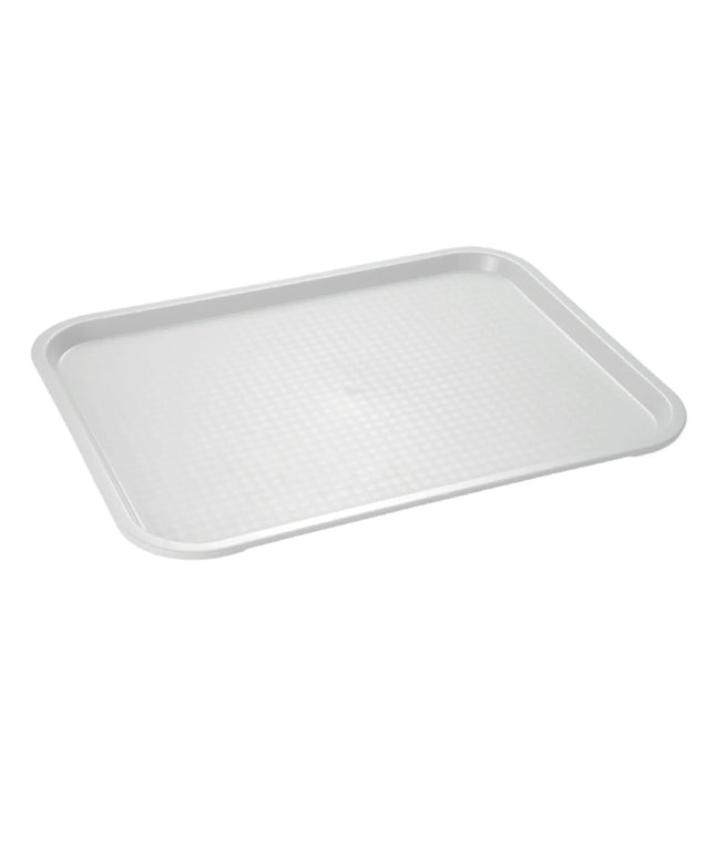 (6 pcs) GGM Gastro FAST FOOD Tray - FAST FOOD - Polypropylene - 450x355mm - Height: 25mm - Grey - non-slip surface