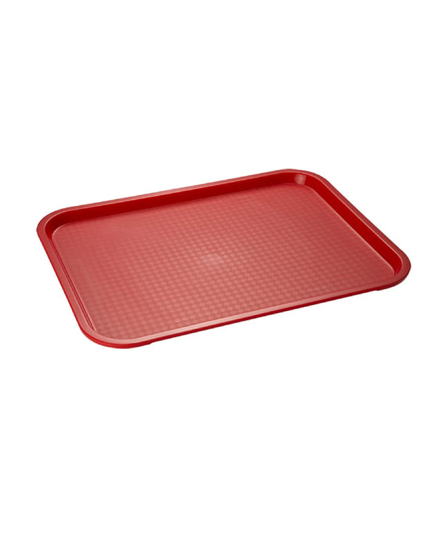 (6 pcs) GGM Gastro FAST FOOD Tray - Polypropylene - 350x270mm - Height: 20mm - Red - non-slip surface
