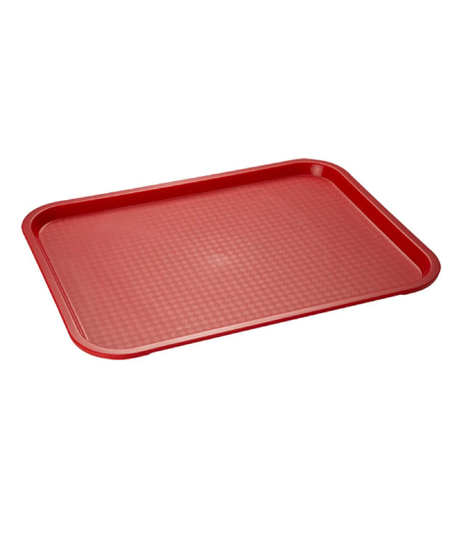 (6 pcs) GGM Gastro FAST FOOD Tray - Polypropylene - 450x355mm - Height: 25mm - Red - non-slip surface