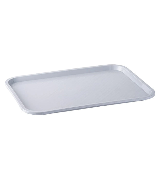 (6 pcs) GGM Gastro FAST FOOD Tray - Polypropylene - 530x325mm - Height: 20mm - Grey - non-slip surface - stackable; dishwasher-safe; shatterproof