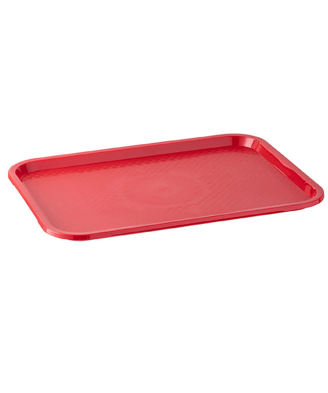 (6 pcs) GGM Gastro FAST FOOD Tray - Polypropylene - 530x325mm - Height: 20mm - Red - non-slip surface