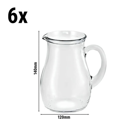 (6 pcs) Glass Jug - GGM Gastro Roxy - 500ml
