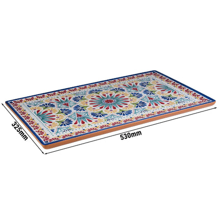 (6 pcs) GN 1/1 Gastronorm Tray - GGM Gastro ARABESQUE - Melamine - 530x325mm - Height: 20mm - Terracotta