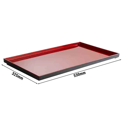 (6 pcs) GN 1/1 Gastronorm Tray - GGM Gastro ASIA PLUS - Melamine - 530x325mm - Height: 30mm - Black