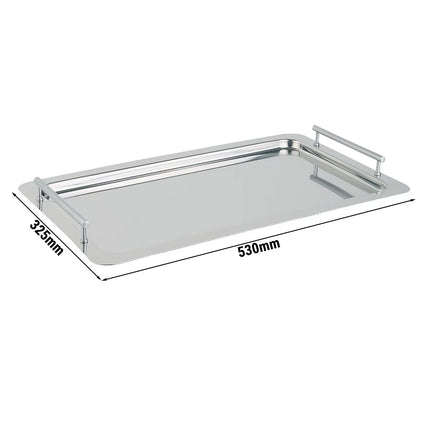 (6 pcs) GN 1/1 Gastronorm Tray - GGM Gastro CLASSIC - Stainless Steel - 530x325mm - Height: 48mm - with handles