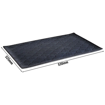 (6 pcs) GN 1/1 Gastronorm Tray - GGM Gastro DARK WAVE - Melamine - 530x325mm - Height: 20mm - Black