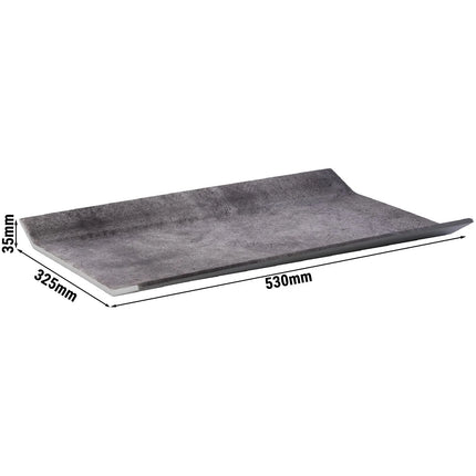 (6 pcs) GN 1/1 Gastronorm Tray - GGM Gastro ELEMENT - Melamine - 530x325mm - Height: 35mm - Grey