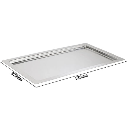 (6 pcs) GN 1/1 Gastronorm Tray - GGM Gastro FRAMES - Stainless Steel - 530x325mm - Height: 20mm