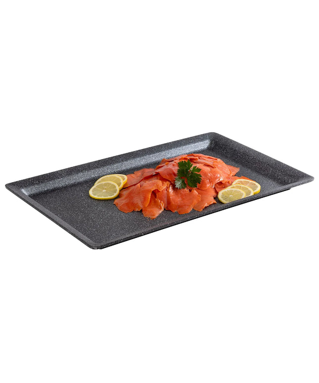 (6 pcs) GN 1/1 Gastronorm Tray - GGM Gastro FROSTFIRE - Aluminium - 530x325mm - Height: 30mm - Grey