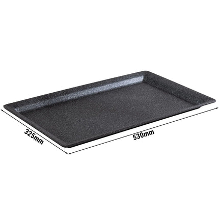 (6 pcs) GN 1/1 Gastronorm Tray - GGM Gastro FROSTFIRE - Aluminium - 530x325mm - Height: 30mm - Grey