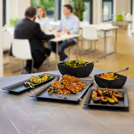 (6 pcs) GN 1/1 Gastronorm Tray - GGM Gastro FROSTFIRE - Aluminium - 530x325mm - Height: 30mm - Grey