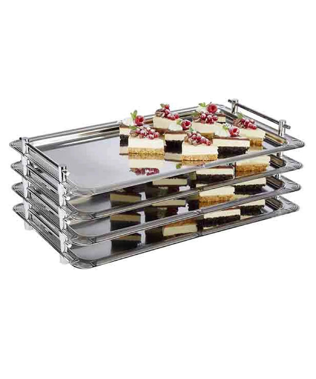 (6 pcs) GN 1/1 Gastronorm Tray - GGM Gastro PROFI LINE - Stainless Steel - 530x325mm - Height: 55mm