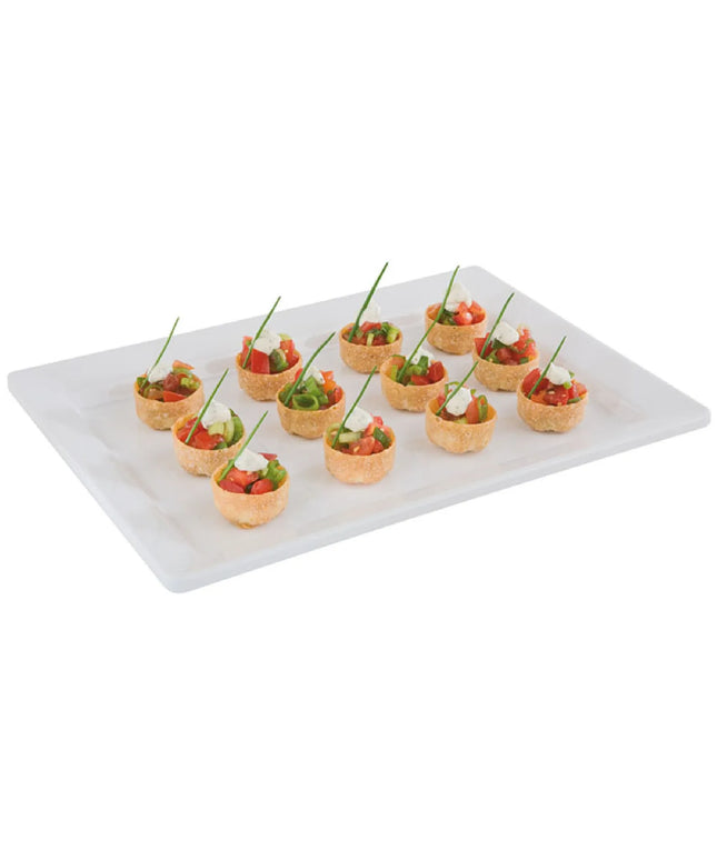 (6 pcs) GN 1/1 Gastronorm Tray - GGM Gastro PURE - Melamine - 530x325mm - Height: 30mm - White