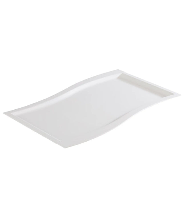 (6 pcs) GN 1/1 Gastronorm Tray - GGM Gastro SINUS - Melamine - 530x325mm - Height: 20mm - White
