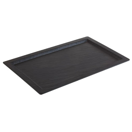 (6 pcs) GN 1/1 Gastronorm Tray - GGM Gastro SLATE - Melamine - 530x325mm - Height: 15mm - Black
