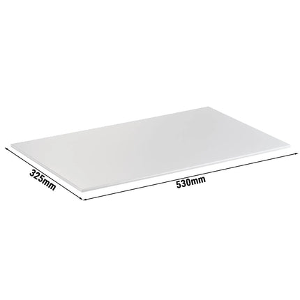 (6 pcs) GN 1/1 Gastronorm Tray - GGM Gastro ZERO - Melamine - 530x325mm - Height: 15mm - White
