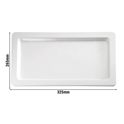 (6 pcs) GN 1/2 Gastronorm Tray - GGM Gastro APART - Melamine - 325x265mm - Height: 25mm - White