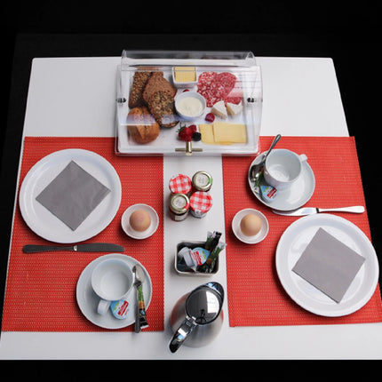 (6 pcs) GN 1/2 Gastronorm Tray - GGM Gastro APART - Melamine - 325x265mm - Height: 25mm - White