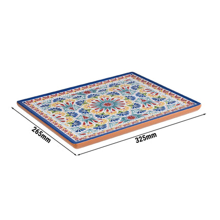 (6 pcs) GN 1/2 Gastronorm Tray - GGM Gastro ARABESQUE - Melamine - 325x265mm - Height: 20mm - Terracotta