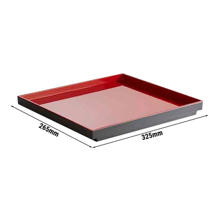 (6 pcs) GN 1/2 Gastronorm Tray - GGM Gastro ASIA PLUS - Melamine - 325x265mm - Height: 30mm - Black