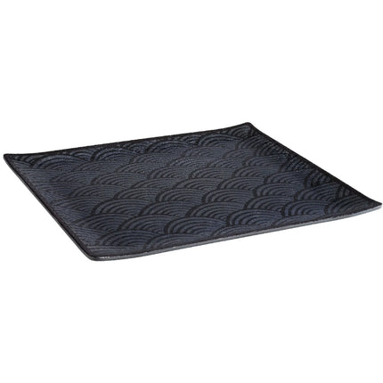 (6 pcs) GN 1/2 Gastronorm Tray - GGM Gastro DARK WAVE - Melamine - 325x265mm - Height: 20mm - Black
