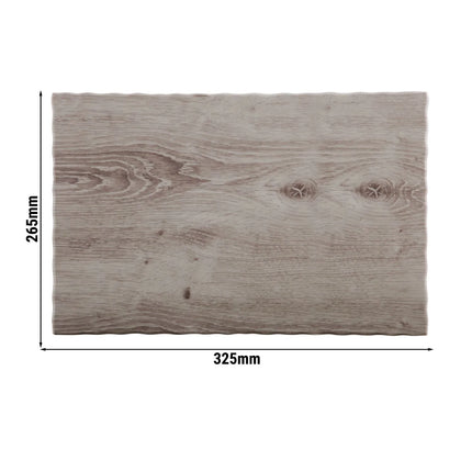 (6 pcs) GN 1/2 Gastronorm Tray - GGM Gastro DRIFTWOOD - Melamine - 325x265mm - Height: 15mm - Grey