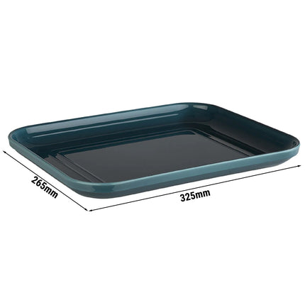 (6 pcs) GN 1/2 Gastronorm Tray - GGM Gastro EMMA - Melamine - 325x265mm - Height: 30mm - Blue