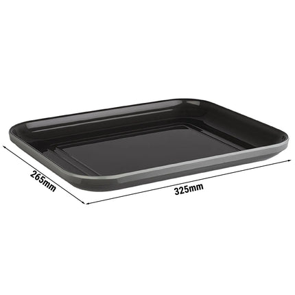 (6 pcs) GN 1/2 Gastronorm Tray - GGM Gastro EMMA - Melamine - 325x265mm - Height: 30mm - Grey