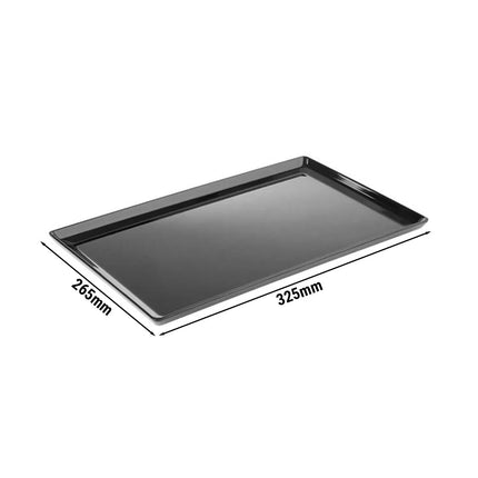 (6 pcs) GN 1/2 Gastronorm Tray - GGM Gastro FLOAT - Melamine - 325x265mm - Height: 30mm - Black