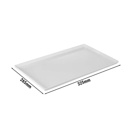 (6 pcs) GN 1/2 Gastronorm Tray - GGM Gastro FLOAT - Melamine - 325x265mm - Height: 30mm - White