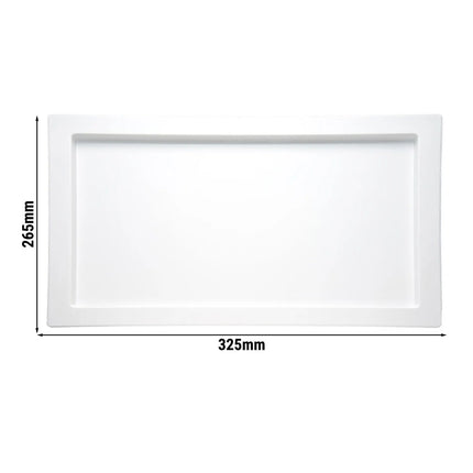 (6 pcs) GN 1/2 Gastronorm Tray - GGM Gastro FRAMES - Melamine - 325x265mm - Height: 20mm - White