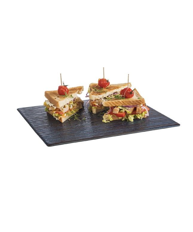 (6 pcs) GN 1/2 Gastronorm Tray - GGM Gastro LOOPS - Melamine - 325x265mm - Height: 15mm - Blue/Grey