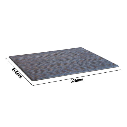 (6 pcs) GN 1/2 Gastronorm Tray - GGM Gastro LOOPS - Melamine - 325x265mm - Height: 15mm - Blue/Grey