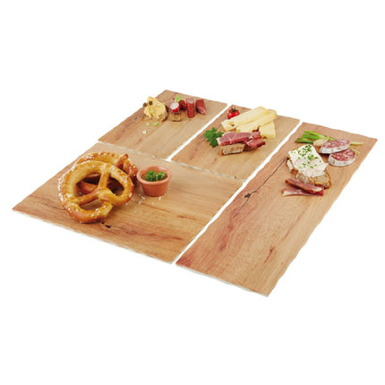 (6 pcs) GN 1/2 Gastronorm Tray - GGM Gastro OAK LIGHT - Melamine - 325x265mm - Height: 15mm - Brown