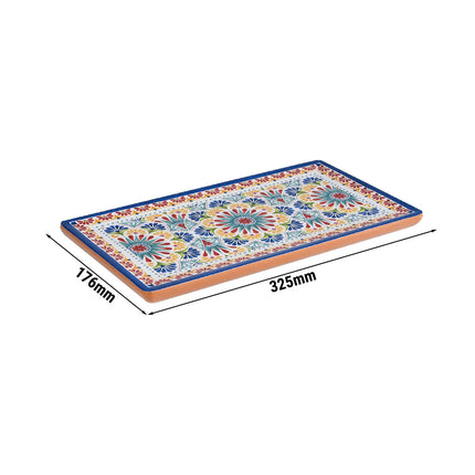 (6 pcs) GN 1/3 Gastronorm Tray - GGM Gastro ARABESQUE - Melamine - 325x176mm - Height: 20mm - Terracotta