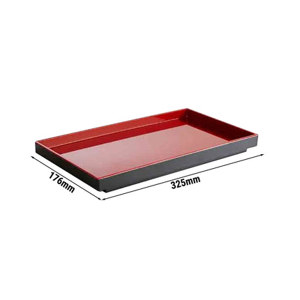 (6 pcs) GN 1/3 Gastronorm Tray - GGM Gastro ASIA PLUS - Melamine - 325x176mm - Height: 30mm - Black