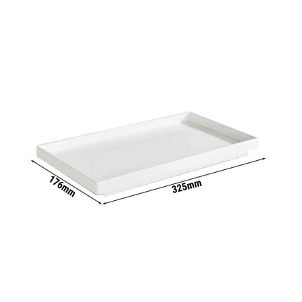 (6 pcs) GN 1/3 Gastronorm Tray - GGM Gastro ASIA PLUS - Melamine - 325x176mm - Height: 30mm - White